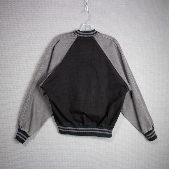2000s Y2K International Denim Contrast Varsity Jacket - Picture 2 of 8